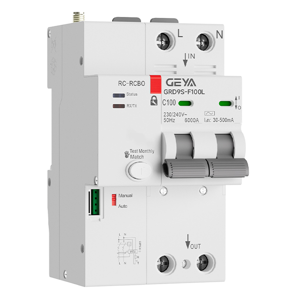 GRD9S-F100L系列带漏电款小型智能断路器